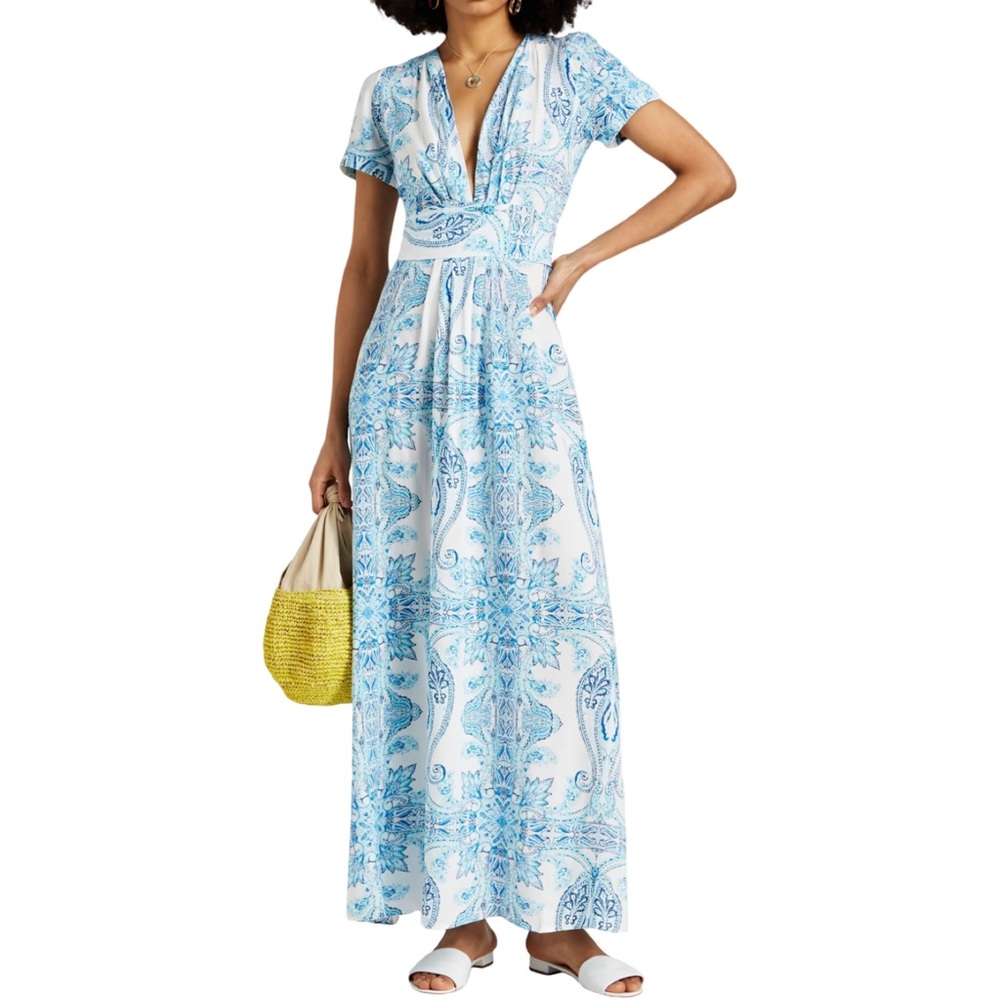 MELISSA ODABASH
Petunia paisley-print voile maxi dress EUC Wedding Resortwear L